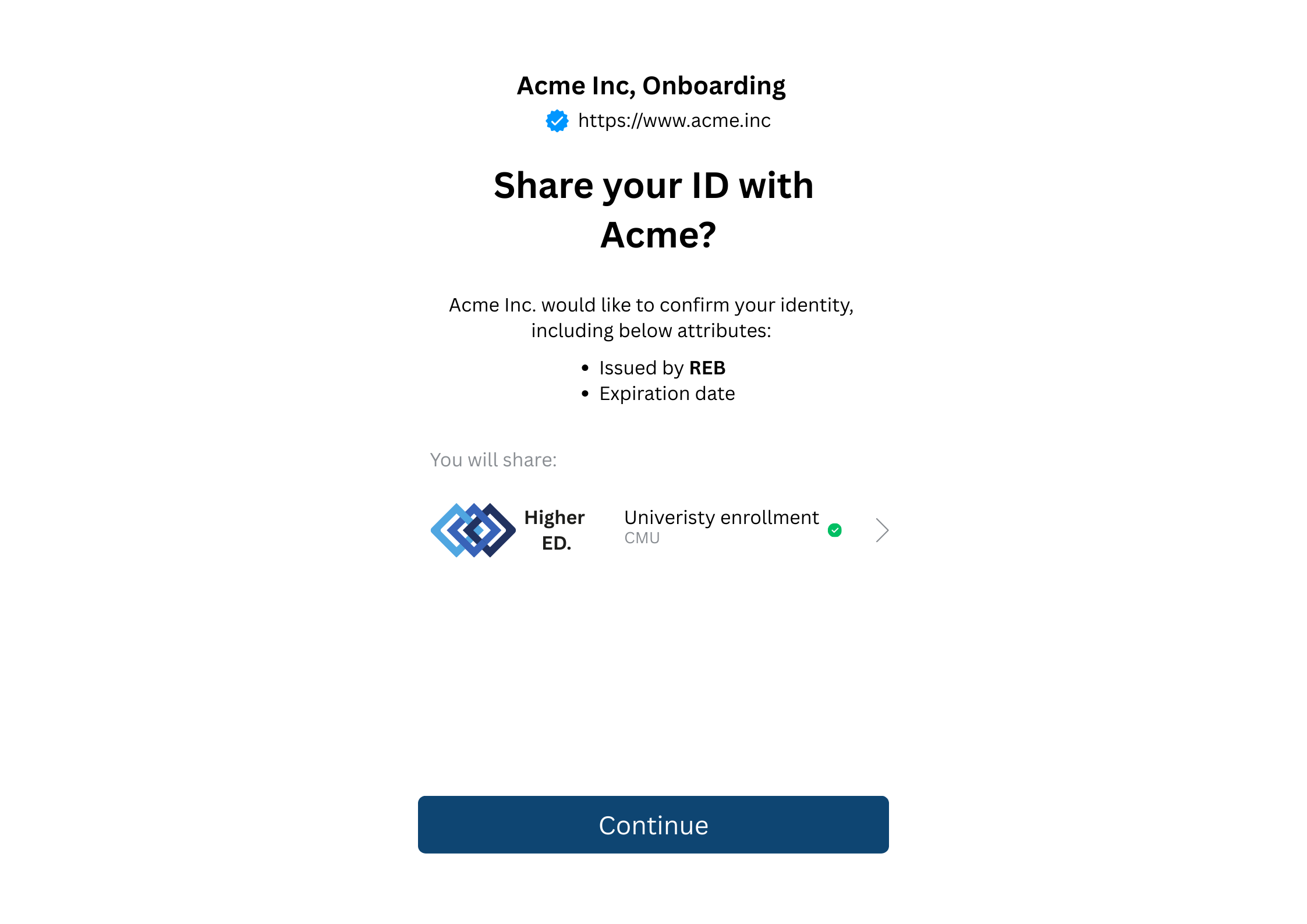 True ID platform interface